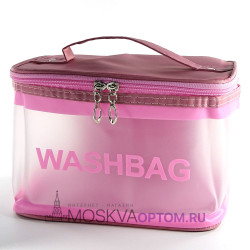 Косметичка Washbag розовая 21х16х14 см