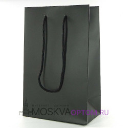 Подарочный пакет, черный (15*23)