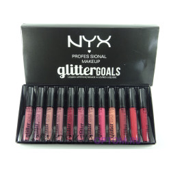 Жидкая губная помада NYX Glitter Gloss 12 шт.