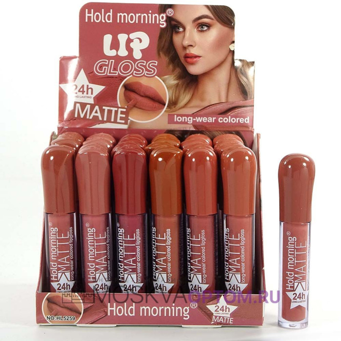 Блеск для губ+ помада Hold Morning Lip Gloss 24h Matte (12 шт)