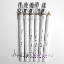 Набор белых карандашей для глаз и губ Miss Demi EYE-30 (6 шт)