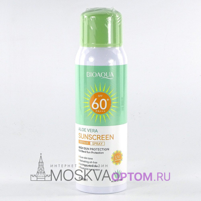 Солнцезащитный спрей BioAqua AloeVera SUNSCREEN 60+ SPF PA+++