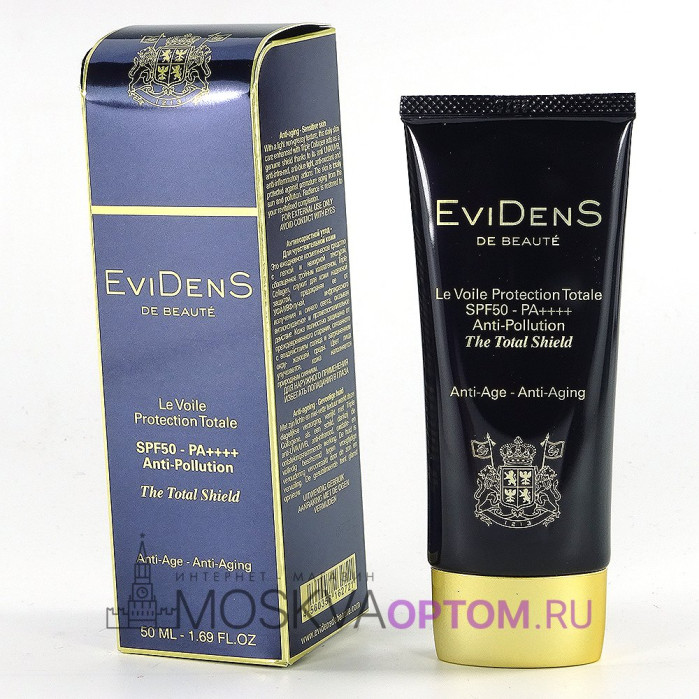 Солнцезащитный крем для лица EviDenS de Beauté Le Voile Protection Totale SPF 50 PA++++ Anti-Pollution, 50 ml