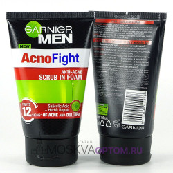 Скраб для лица Garnier Men AcnoFight Anti-Acne Scrub in Foam