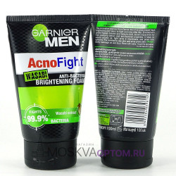 Очищающее средство для лица Garnier Men AcneFight Wasabi Anti-Bacteria Brightening Foam 