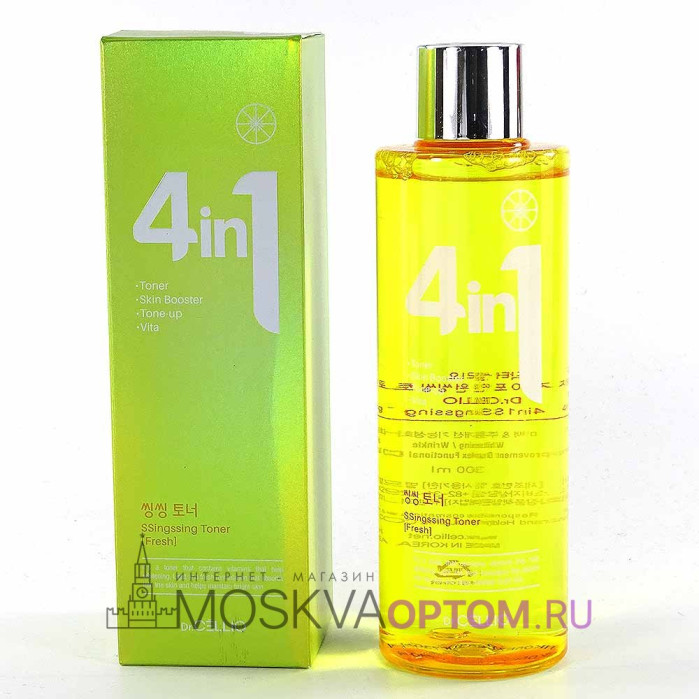 Тонер для лица с витаминами DR.Cellio Ssingssing Toner (Fresh)  4in1, 300 ml