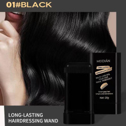 Долговечная парикмахерская щеточка для закрашивания седины Meidian Long-Lasting Hairdressing Wand (тон 01 Black)