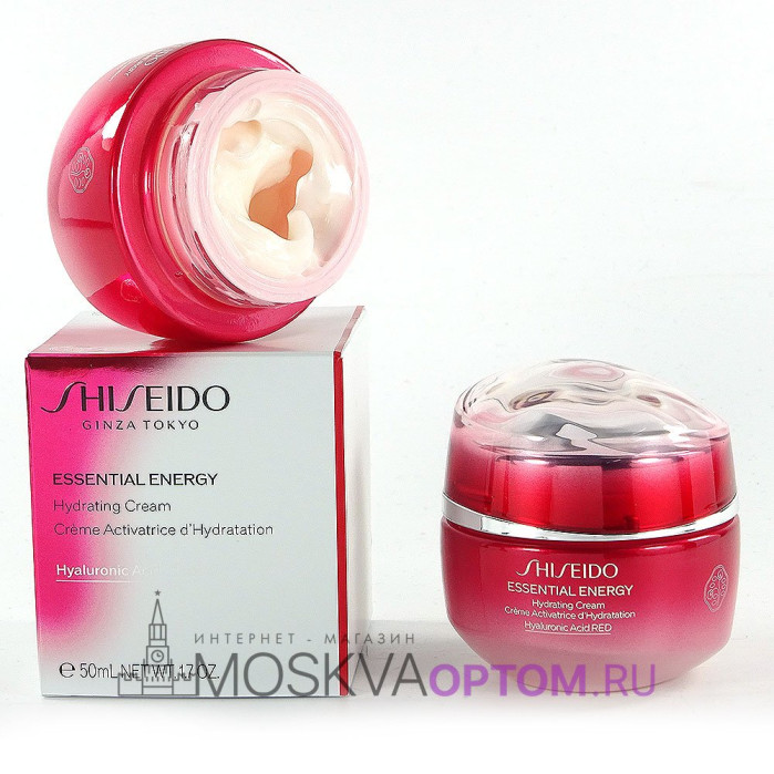 Увлажняющий крем для лица c тремя типами гиалуроновой кислоты Shiseido Essential Energy Hydrating Cream, 50 ml