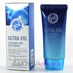 Увлажняющий солнцезащитный крем для лица с коллагеном Enough Ultra X10 Collagen Sun Cream SPF 50 Pa+++, 50 g