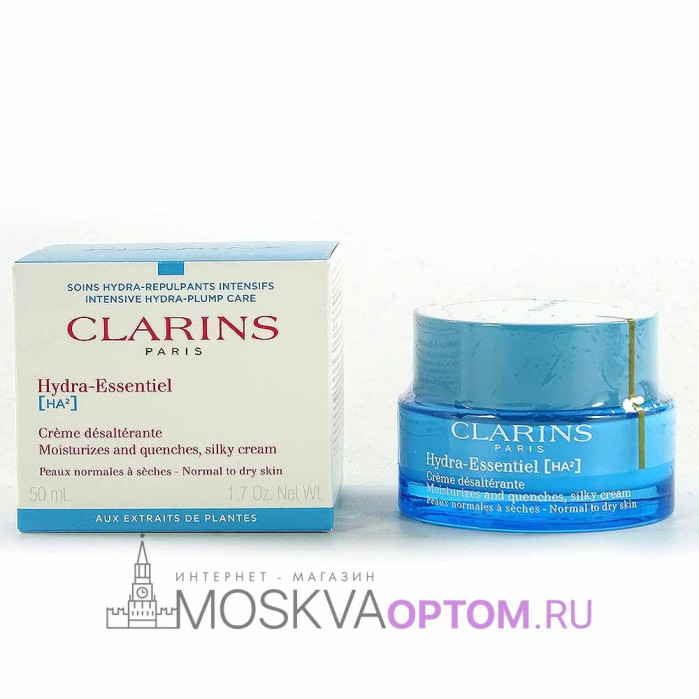 Увлажняющий дневной крем для лица Clarins Hydra-Essentiel Moisturizes and Quenches Normal to dry skin, 50 ml