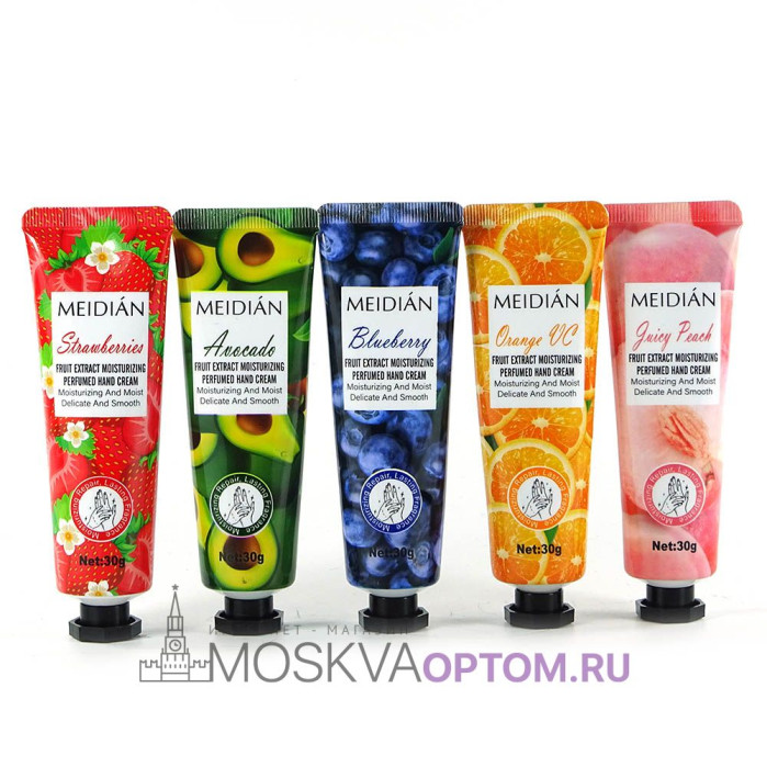 Набор кремов для рук Meidian fruit extract moisturising (5 шт по 30г)