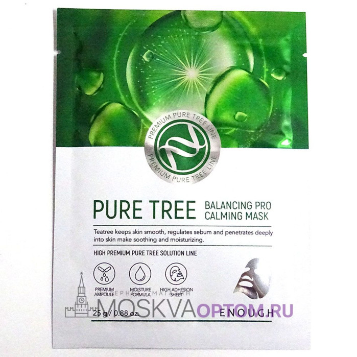 Тканевая маска для лица Enough Pure Tree Balancing Pro Calming Mask