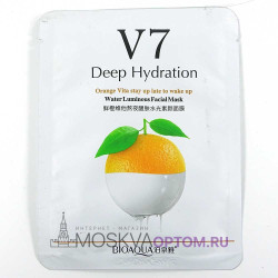 Увлажняющая тканевая маска BioAqua V7 Deep Hydration с апельсином