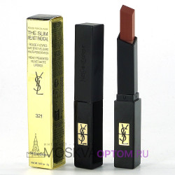 Губная помада матовая c бархатным покрытием Yves Saint Laurent Rouge Pur Couture The Slim Velvet Radical (тон 321)