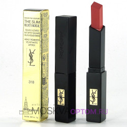 Губная помада матовая c бархатным покрытием Yves Saint Laurent Rouge Pur Couture The Slim Velvet Radical (тон 318)