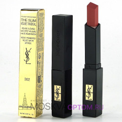Губная помада матовая c бархатным покрытием Yves Saint Laurent Rouge Pur Couture The Slim Velvet Radical (тон 302)