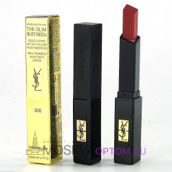 Губная помада матовая c бархатным покрытием Yves Saint Laurent Rouge Pur Couture The Slim Velvet Radical (тон 308)