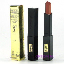 Губная помада матовая c бархатным покрытием Yves Saint Laurent Rouge Pur Couture The Slim Velvet Radical (тон 314)