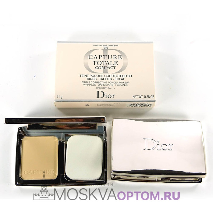Компактная пудра Dior Capture Totale Compact Triple Correcting Powder Makeup SPF20 № 010, 11 g
