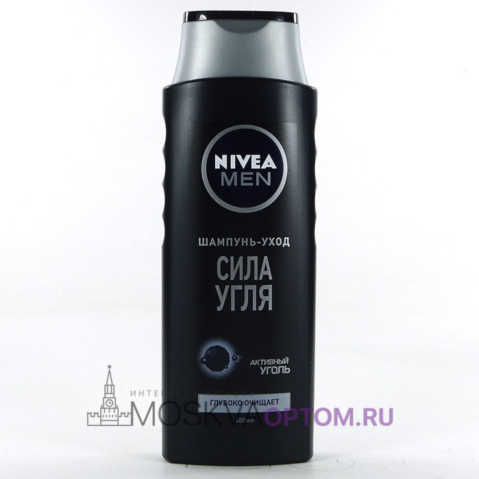 Шампунь-уход Nivea Men Сила угля, глубоко очищает