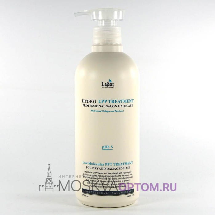 Маска для поврежденных и сухих волос с коллагеном Lador Hydro LPP Treatment, 530 ml