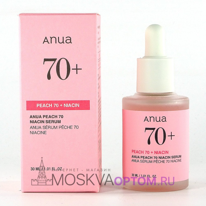 Сыворотка для лица с персиком для гладкой и сияющей кожи Anua Peach 70+ Niacin Serum, 30 ml