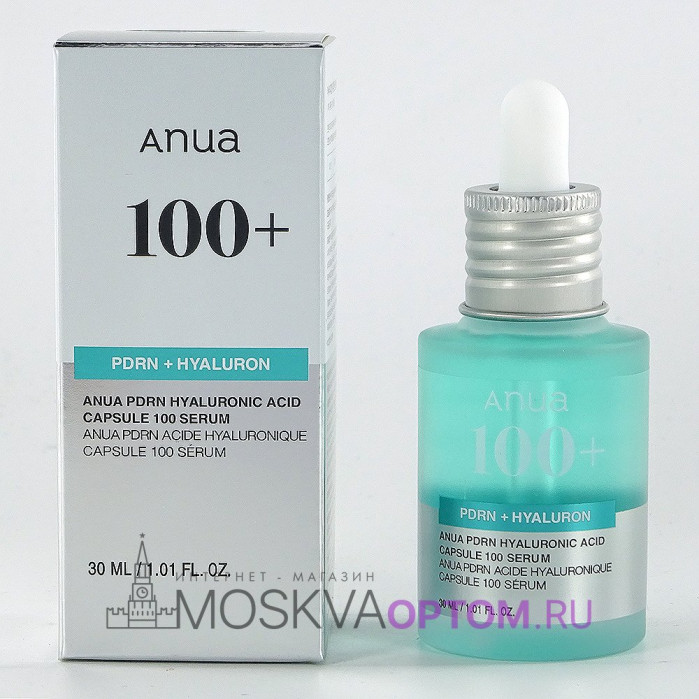 Глубокоувлажняющая сыворотка с ПДРН и гиалуроновой кислотой Anua PDRN Hyaluronic Acid Capsule 100 Serum, 30 ml