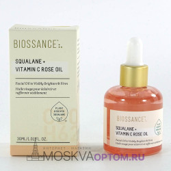 Розовое масло для лица с витамином С Biossance Squalane + Vitamin C Rose Oil, 30 ml