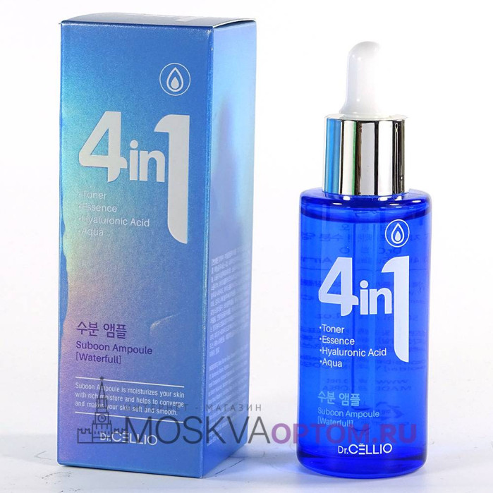 Увлажняющая сыворотка Dr.Cellio 4 In 1 Suboon Ampoule Aqua 50ml