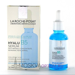 Антивозрастная увлажняющая сыворотка для кожи лица против морщин с гиалуроновой кислотой и витамином B5 La Roche-Posay Hyalu B5, 30 мл