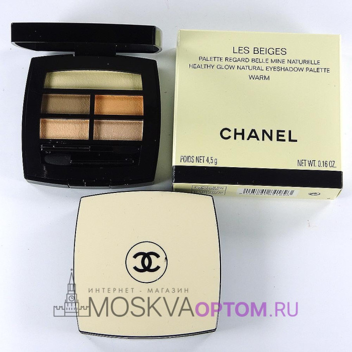 Палетка теней для век с эффектом естественного сияния Chanel Les Beiges Palette Regard (тон Warm)