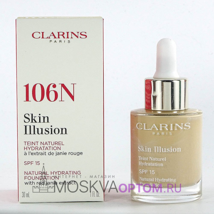 Тональный крем для лица Clarins Skin Illusion SPF 15, 30 ml (тон 106)