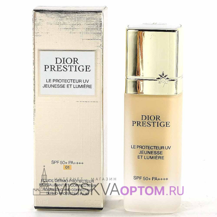Тональный флюид Dior Prestige Le Protector UV Jeunesse et Lumière SPF 50+ PA++++, 30 ml (тон 01)
