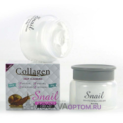 Крем для лица с улиткой Collagen Deep Cleansing Snail 80 ml