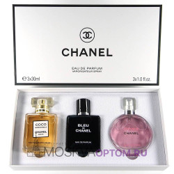 Подарочный набор духов Chanel 3 по 30 мл (женский +мужской)