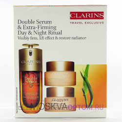 Подарочный набор Clarins Double Serum & Extra-Firming Day & Night Ritual 3в1