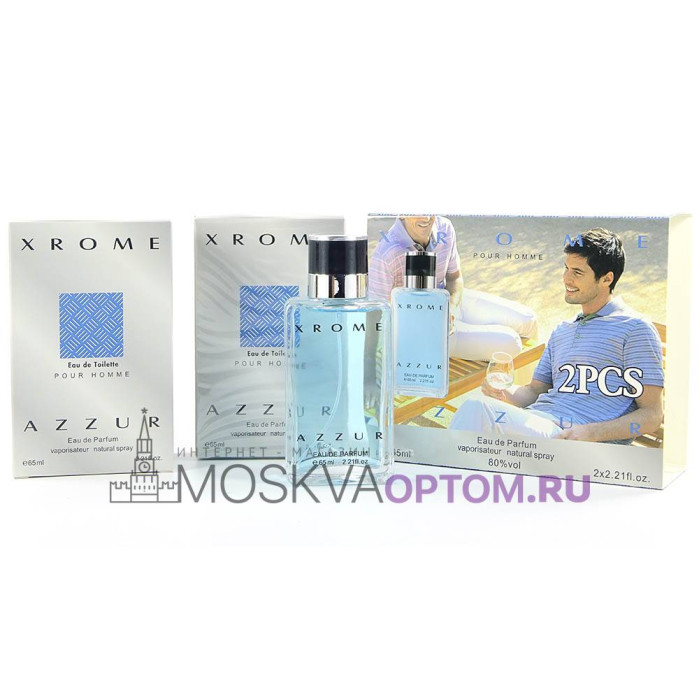 Набор Azzur Xrome pour Homme Edt, 2х65 ml