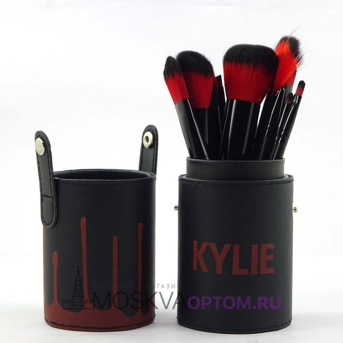 Набор кистей KYLIE в тубе Black (12 шт)