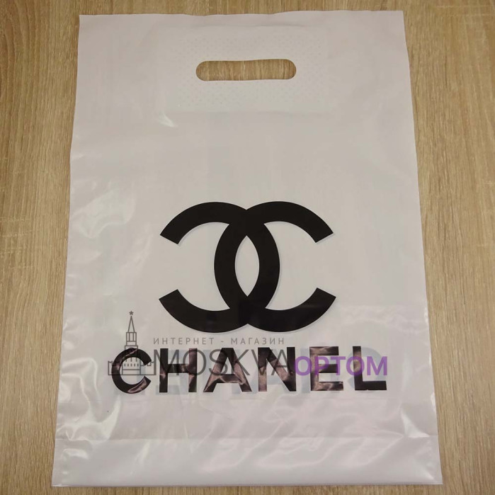 Полиэтиленовый подарочный пакет Chanel (40*30)