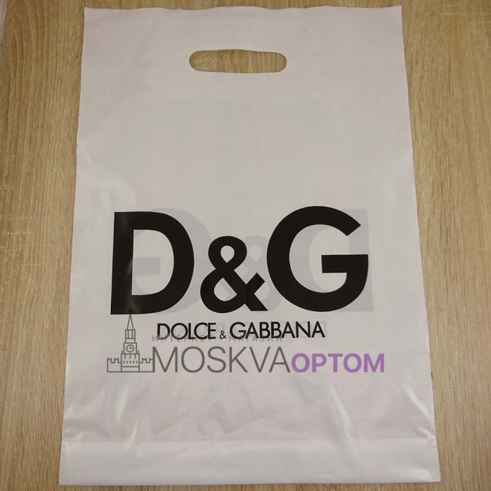 Полиэтиленовый подарочный пакет Dolce & Gabbana (40*30) оптом
