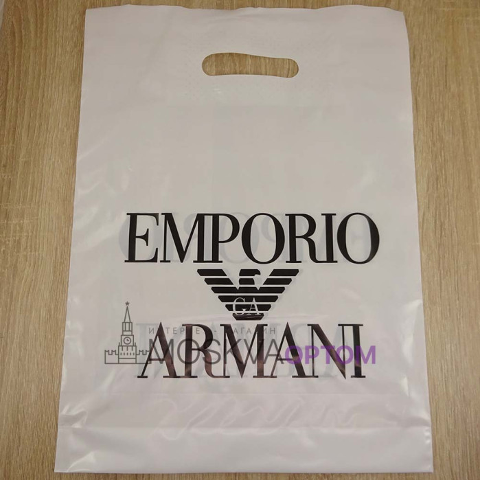 Полиэтиленовый подарочный пакет Emporio Armani (40*30) оптом
