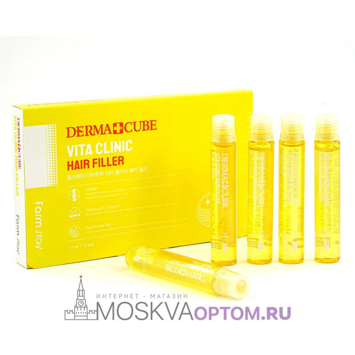 Маска- филлер витаминный FarmStay Derma Cube Vita Clinic Hair Filler (1 шт)