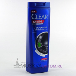 Шампунь Clear Men Глубокое очищение 2в1 с активированным углем 400 ml
