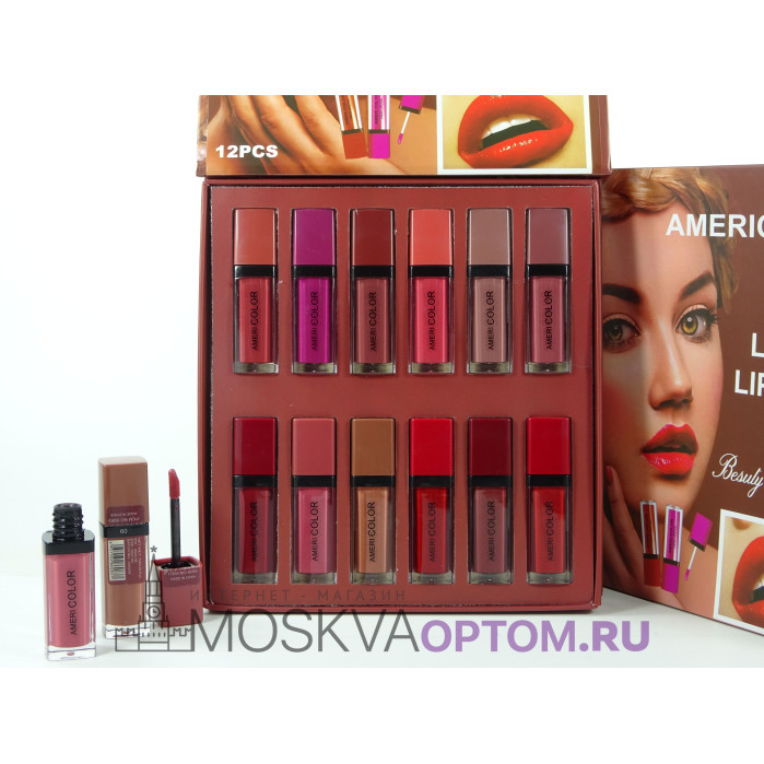 Жидкая помада для губ AmeriColor Liquid Lipstick (12 шт)