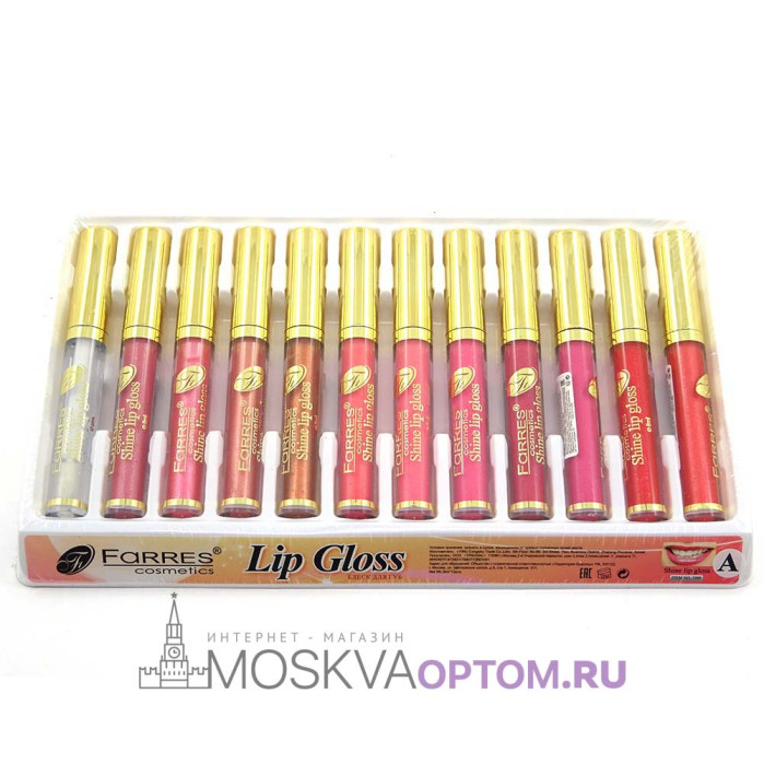 Мерцающий блеск для губ Farres Shine Lip Gloss (палитра A)