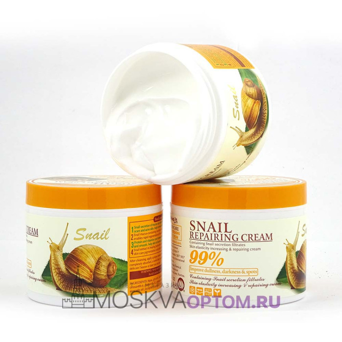 Омолаживающий крем с муцином улитки Wokali Snail Repairing Cream