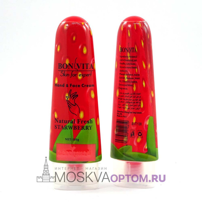Крем для рук фруктовый Bonvita Natural Fresh (клубника)