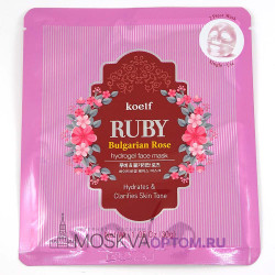 Тканевая маска с рубиновой пудрой и розой Koelf Ruby Bulgarian Rose