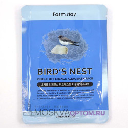 Омолаживающая тканевая маска FarmStay Bird's Nest с экстрактом ласточкиного гнезда