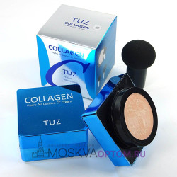 Тональный кушон для лица TUZ Collagen Hydro Air Cushion CC Cream № 01